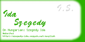 ida szegedy business card